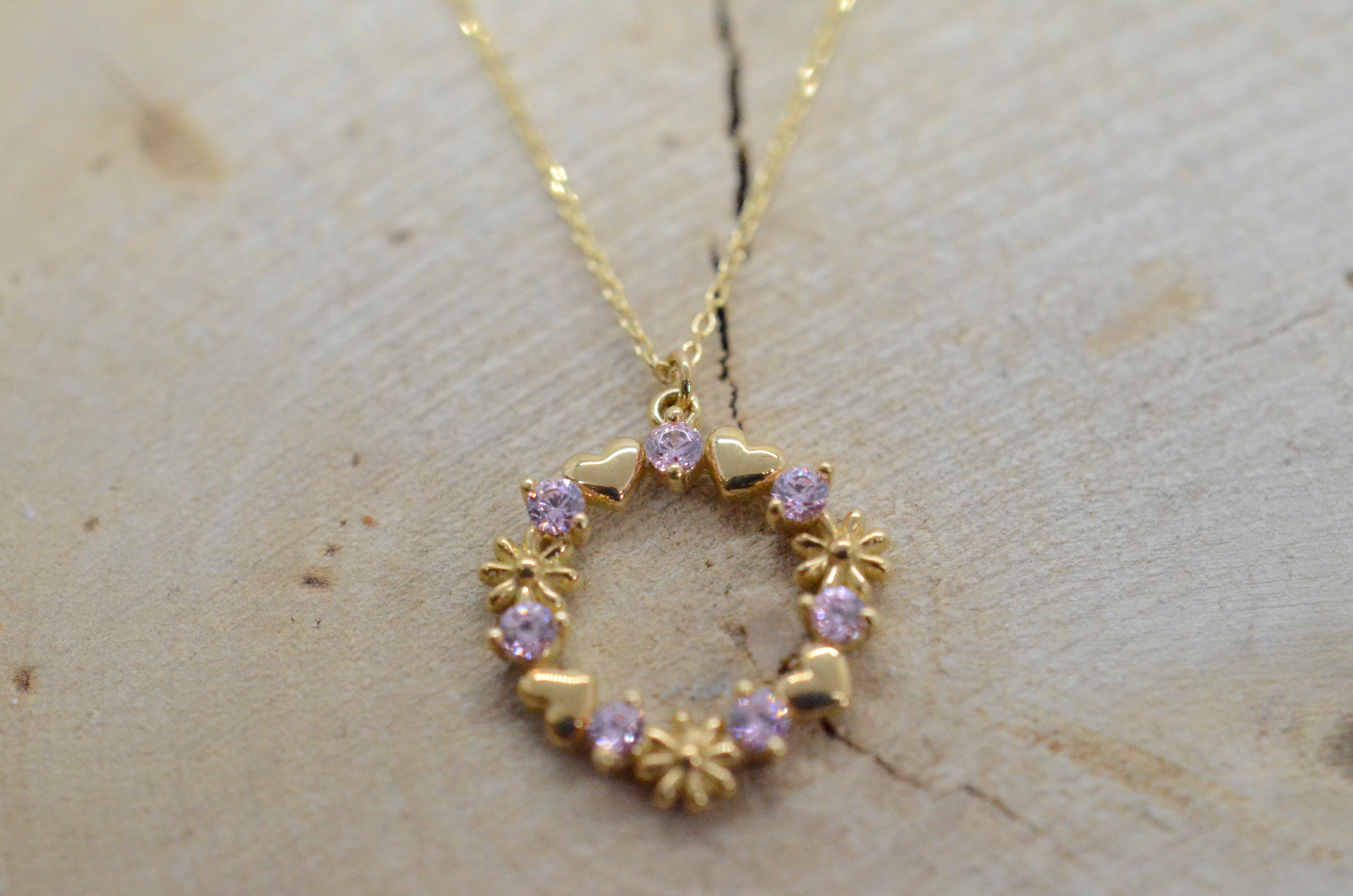 18k Necklace with cz - 3