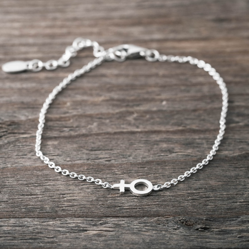 Silverarmband minikvinnotecken - 4