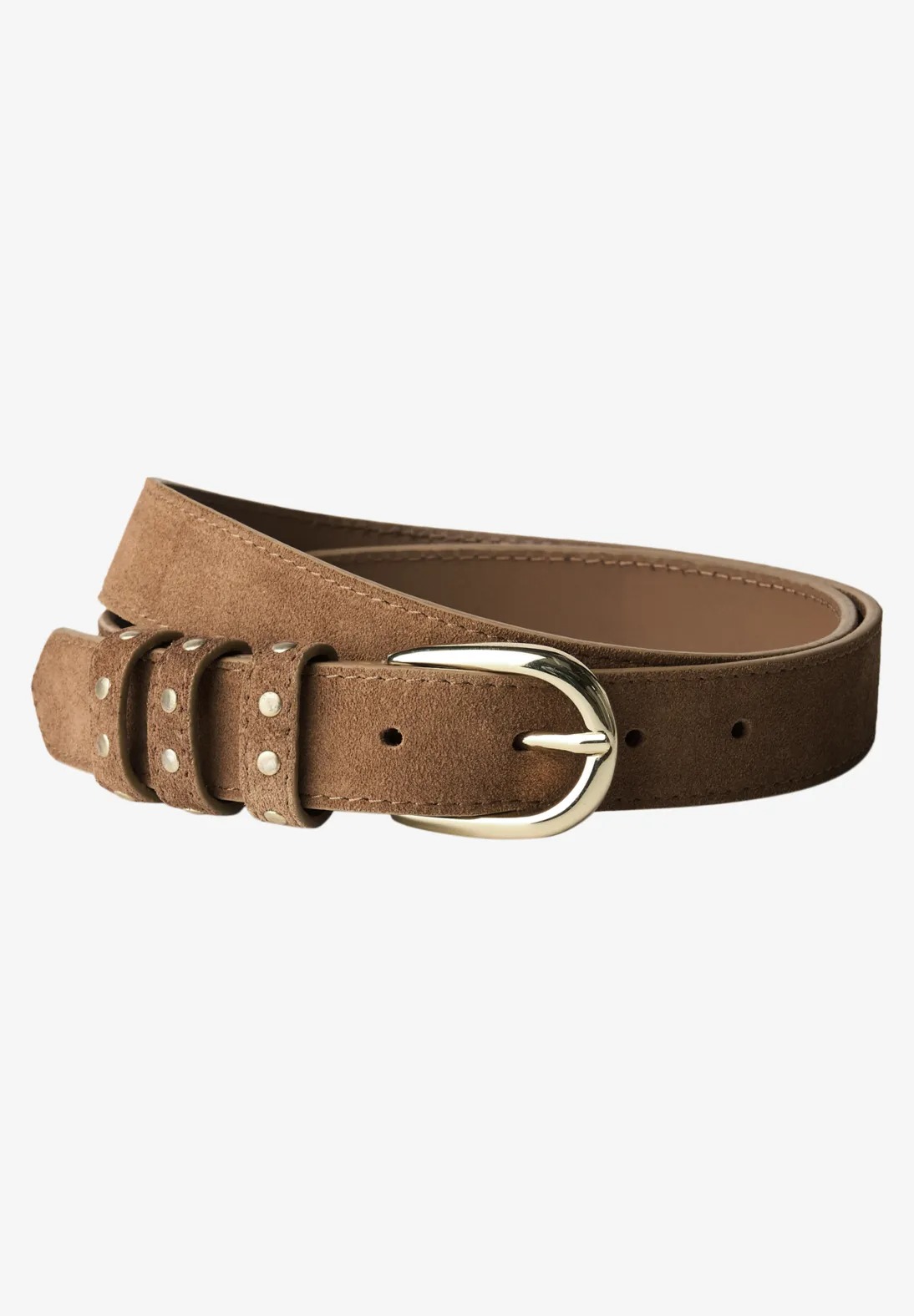 BC Velour Belt With Rivets - Cognac - Street One - 3