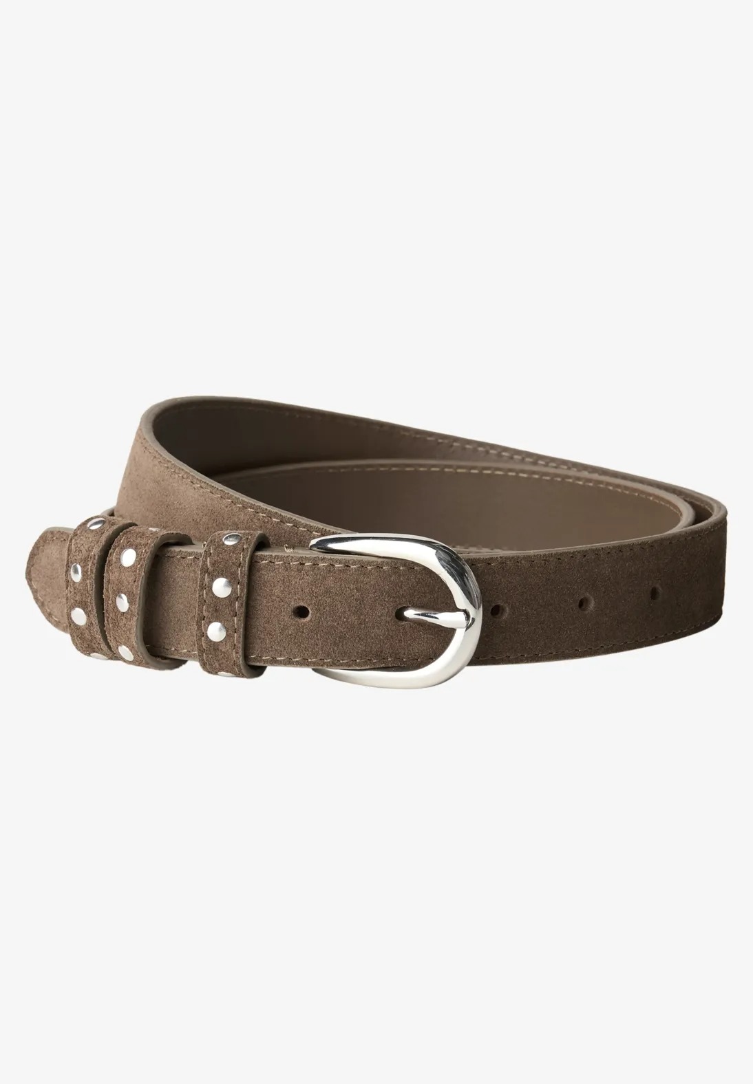 BC Velour Belt With Rivets - Rocky Brown - Street One - 3