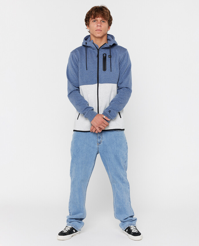 Rip Curl Anti Series Departed Zip Hoodie Navy/Grey - 4