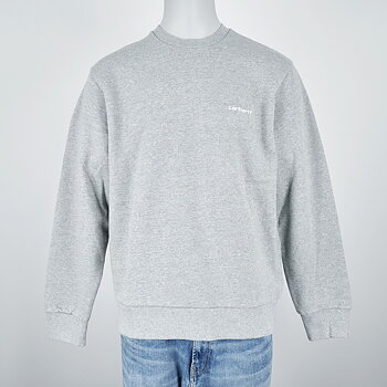 Carhartt WIP - Script Embroidery Sweatshirt Grey Heather/White