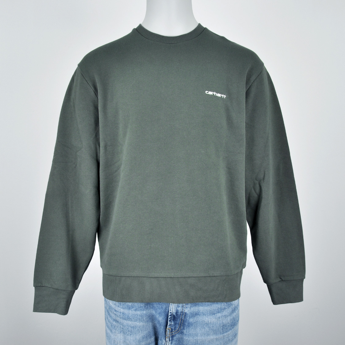 Carhartt WIP - Script Embroidery Sweatshirt Opuntia/White