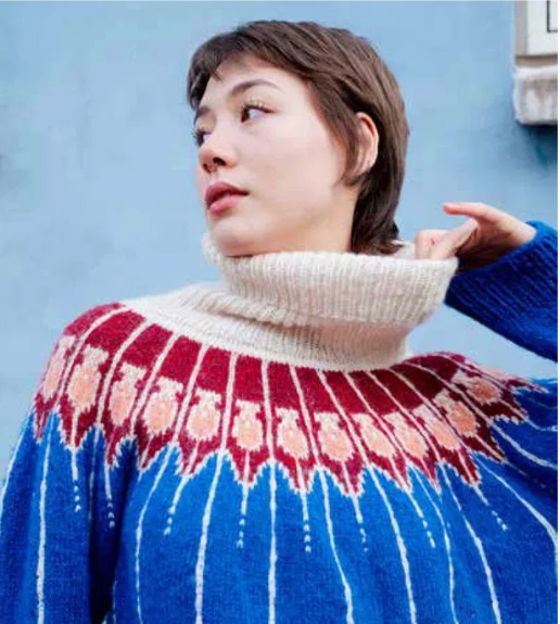 Hjertegarn Mosaik Sweater (24 m st 4,5)