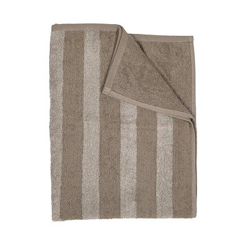 Handduk randig linbeige 70x140 cm
