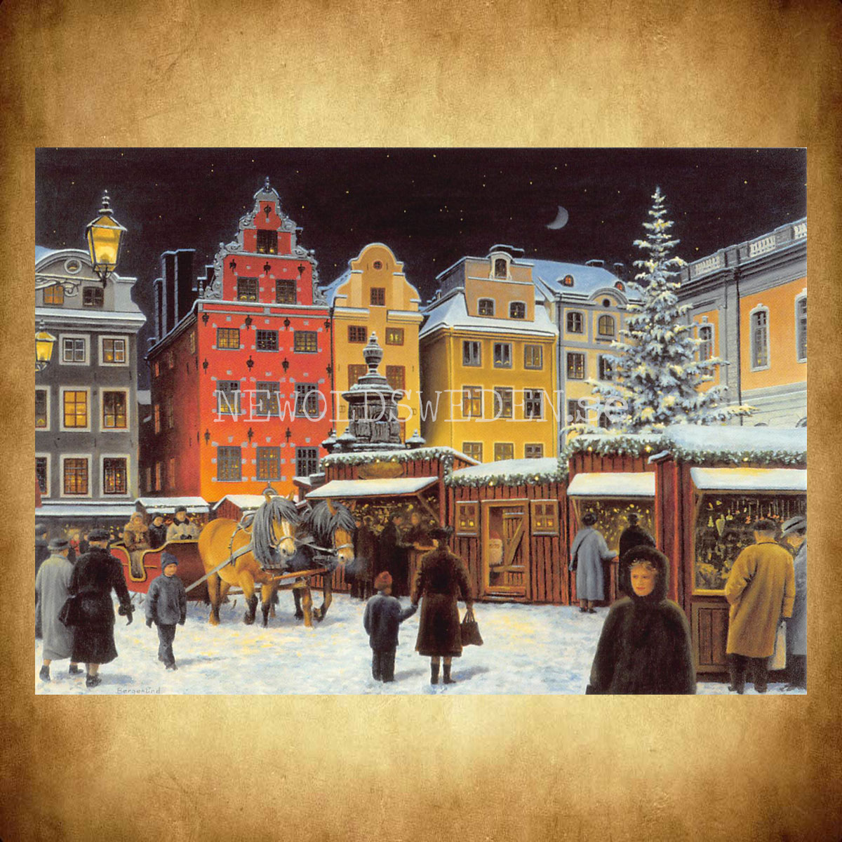 Julmarknaden Vykort 505 Jan Bergerlind - 904 - 2