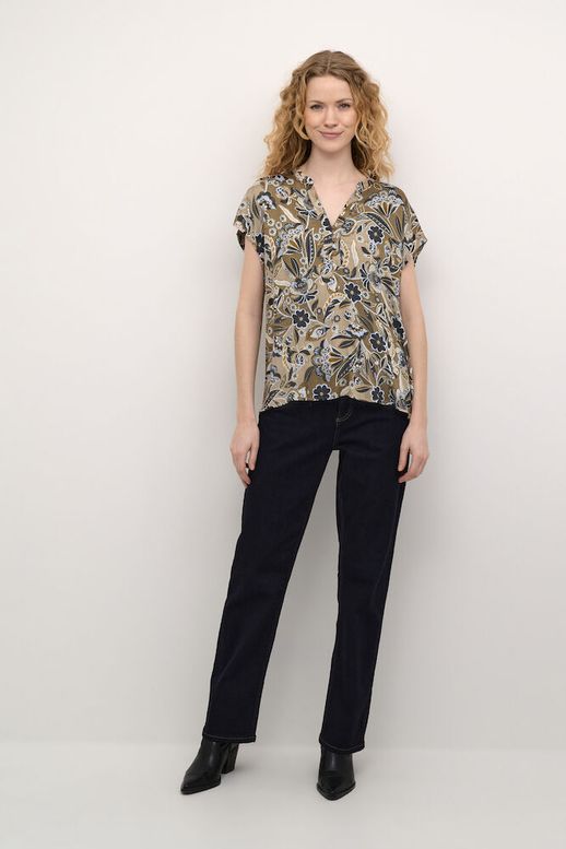 Culture Ibi Dittemarie Blouse ss Sand Flower - 3