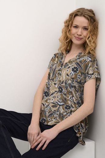 Culture Ibi Dittemarie Blouse ss Sand Flower