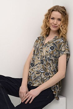 Culture Ibi Dittemarie Blouse ss Sand Flower