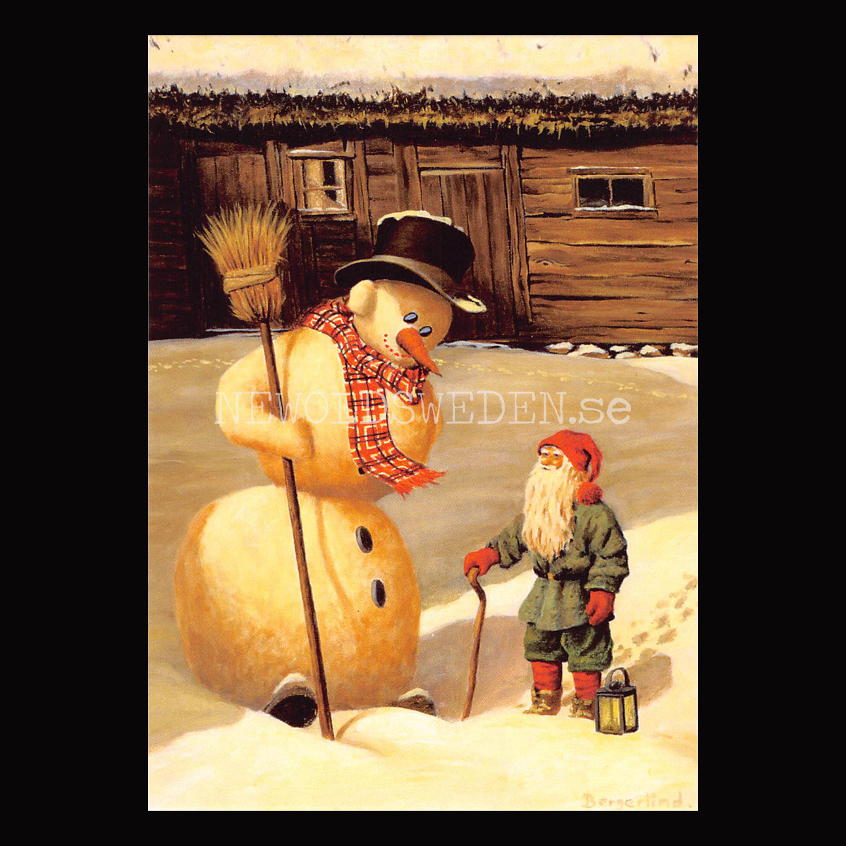Tomten och snögubben Vykort 356 Jan Bergerlind - 904