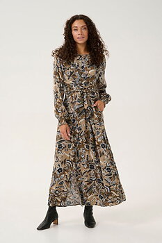 Culture Dittemarie Long Dress Sand Flower