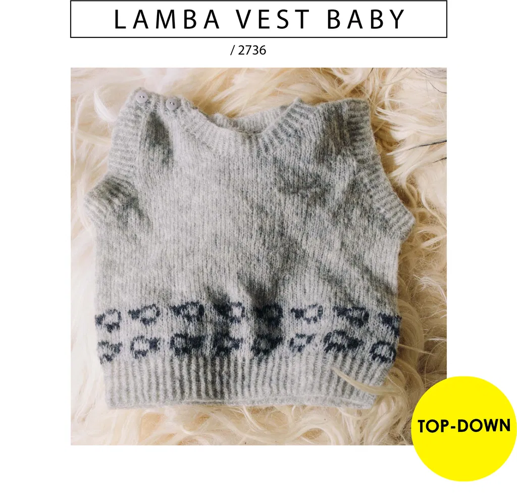 Hjertegarn Lamba Vest Baby nyfödd - 36 mån (24 m st 3)