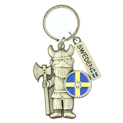 Keychain Viking Sweden bronze 65mm