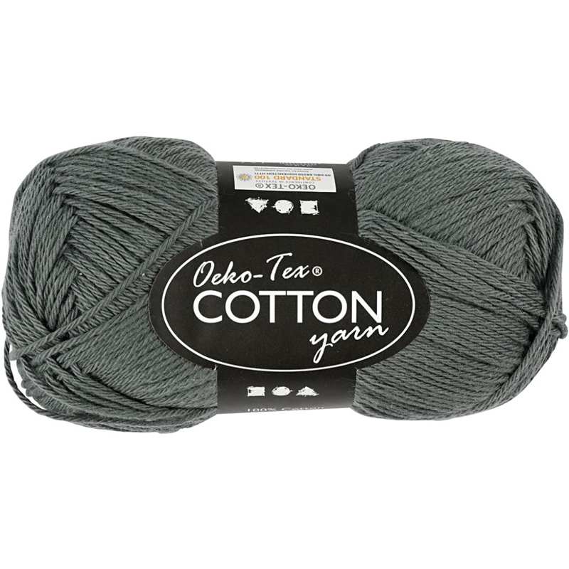 Oeko-Tex Cotton Yarn - Grå 8/4