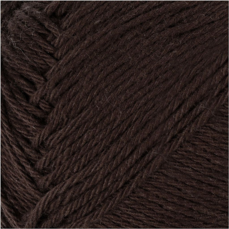 Oeko-Tex Cotton Yarn - Mörkbrun 8/4