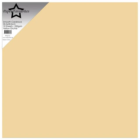 Paper Favourites Smooth Cardstock "Yellow Ochre" 