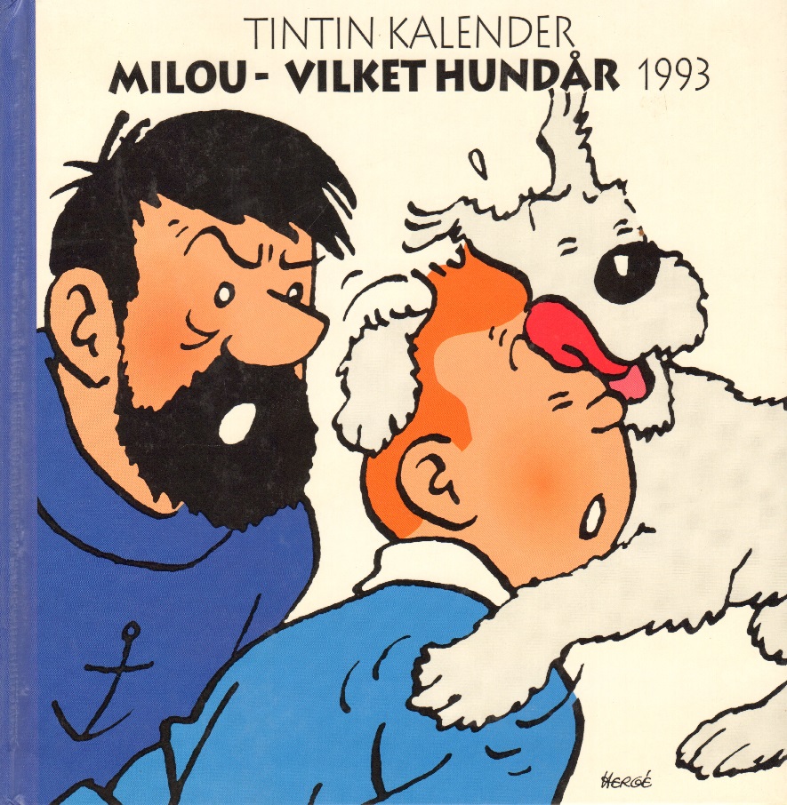 Tintin kalender: Milou - vilket hundår 1993