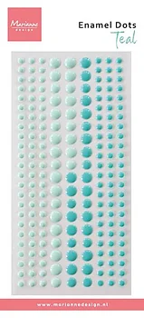 Marianne design Enamel dots - Duo tone Teal