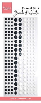 Marianne design Enamel dots - Duo tone Black and White