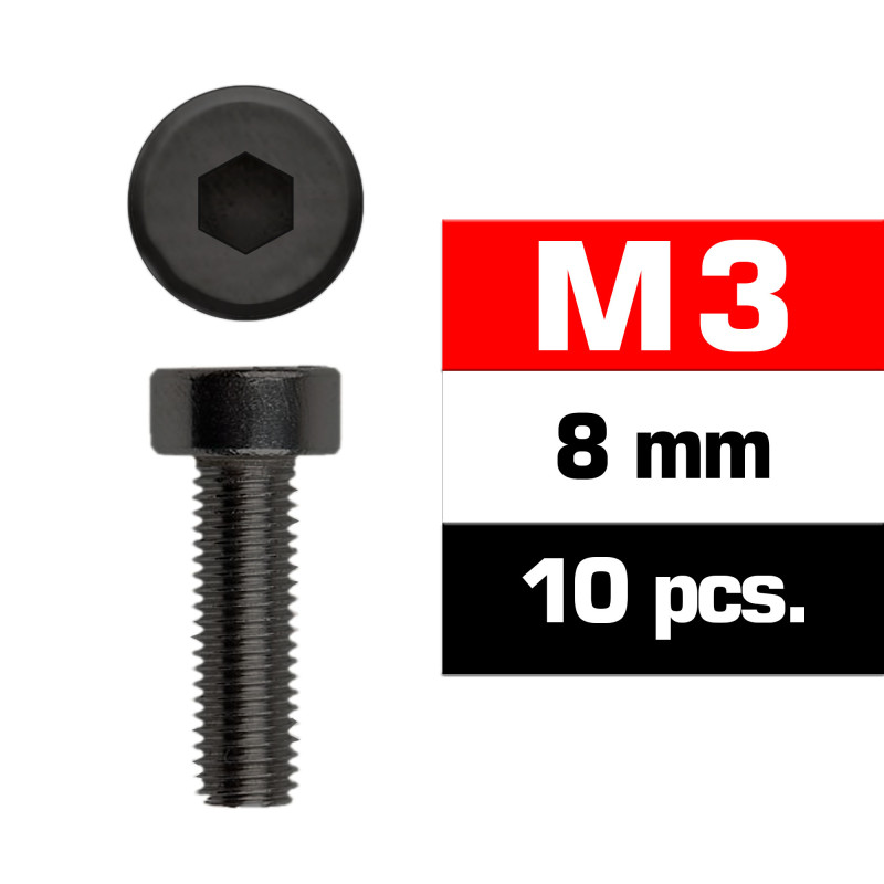 Ultimate Racing UR163308 M3x8mm CAP HEAD SCREWS (10 pcs) - 2