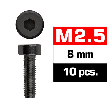 Ultimate Racing UR1632508 M2,5x8mm CAP HEAD SCREWS (10 pcs)
