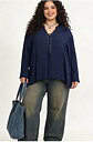 Tunika med snörning, blå