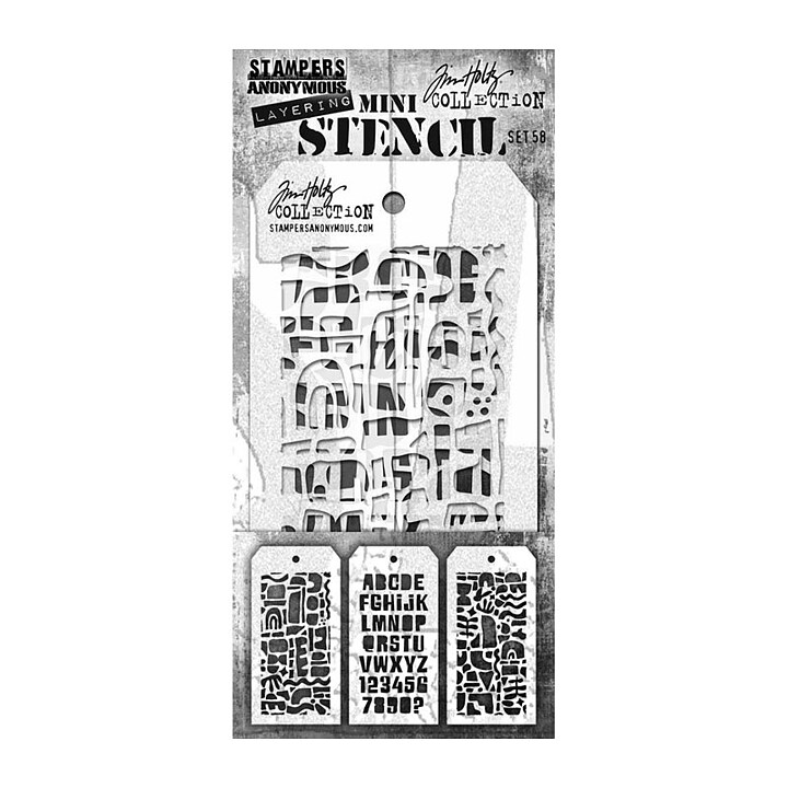 Tim Holtz Layering  Mini Stencil - Set 58