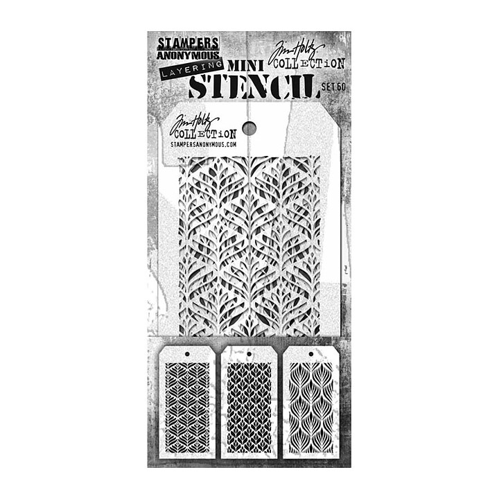 Tim Holtz Layering  Mini Stencil - Set 60