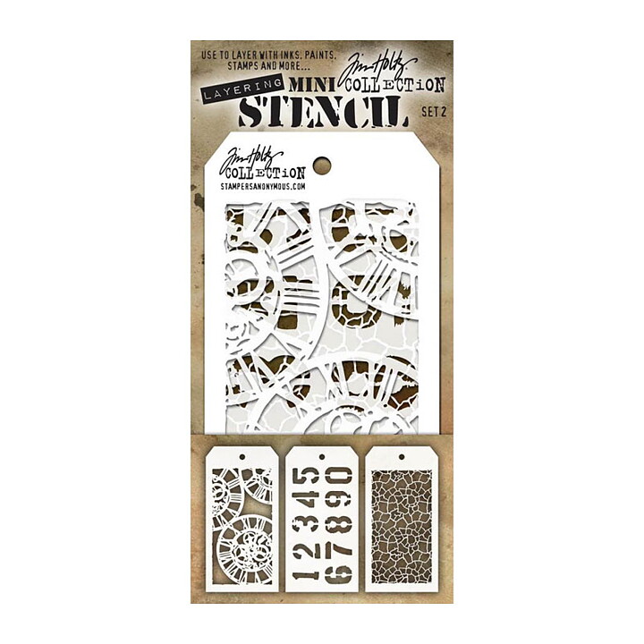 Tim Holtz Layering  Mini Stencil - Set 2
