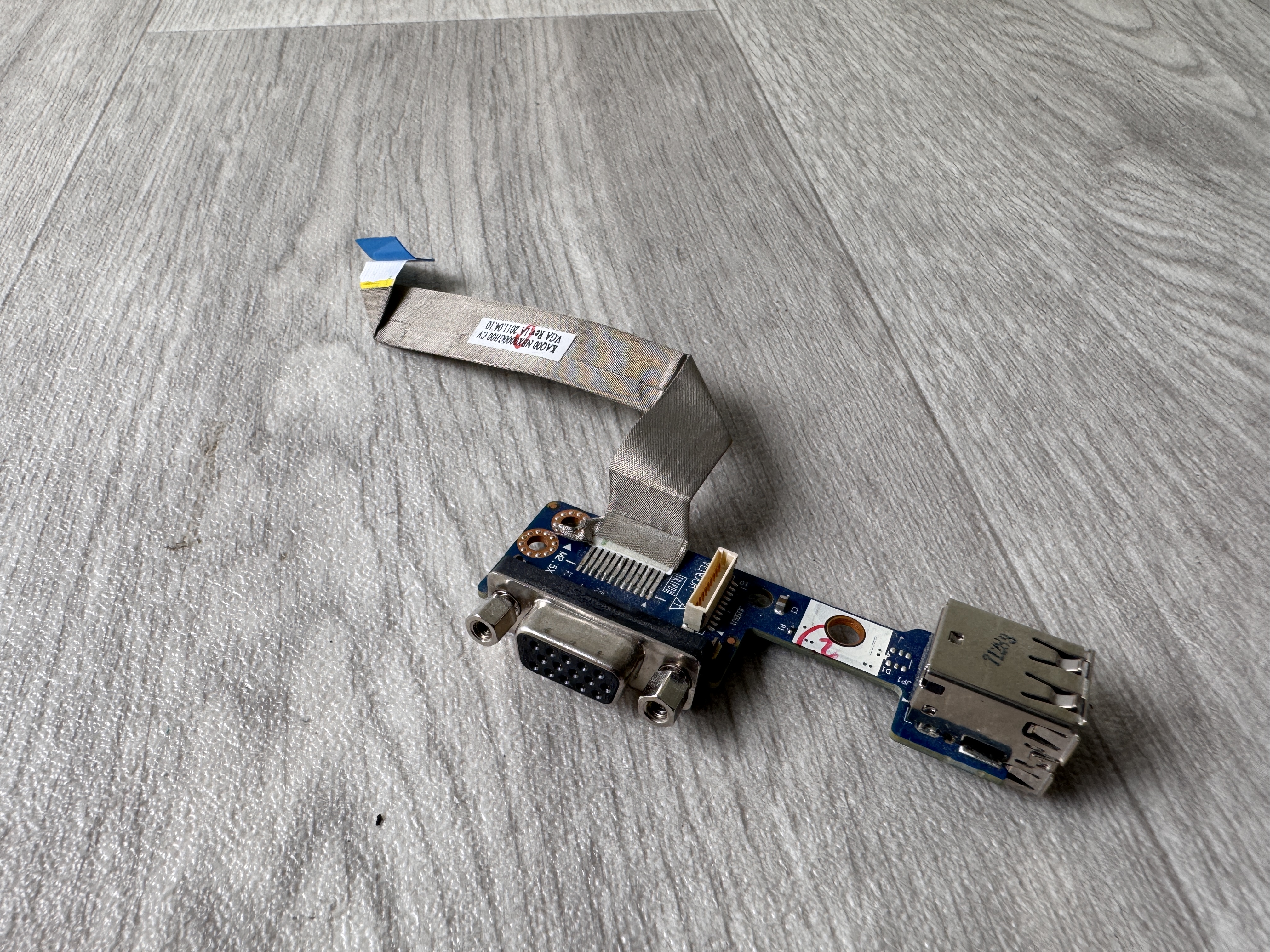 Original USB VGA Connector Port Board W/ Cables 455N0P32L01 LS-4952P HP EliteBook 8540p