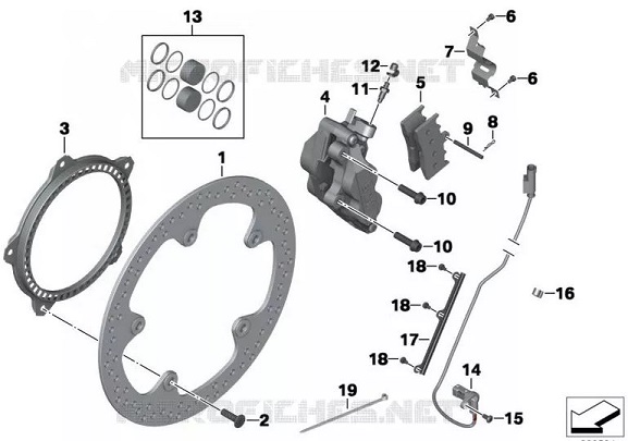 FA613HH EBC SINTRADE Bromspads Fram BMW K1600 (34117728945) - 3
