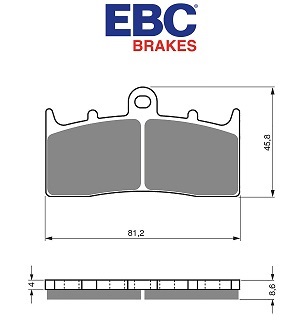 FA613HH EBC SINTRADE Bromspads Fram BMW K1600 (34117728945) - 2
