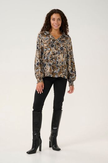 Culture Ibi Dittemarie ls blouse Sand Flower  - 3