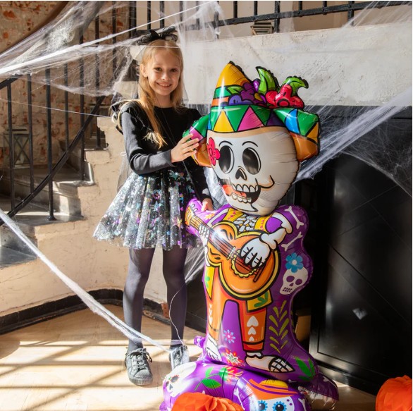 Stående folieballong XL - Calavera döskalle