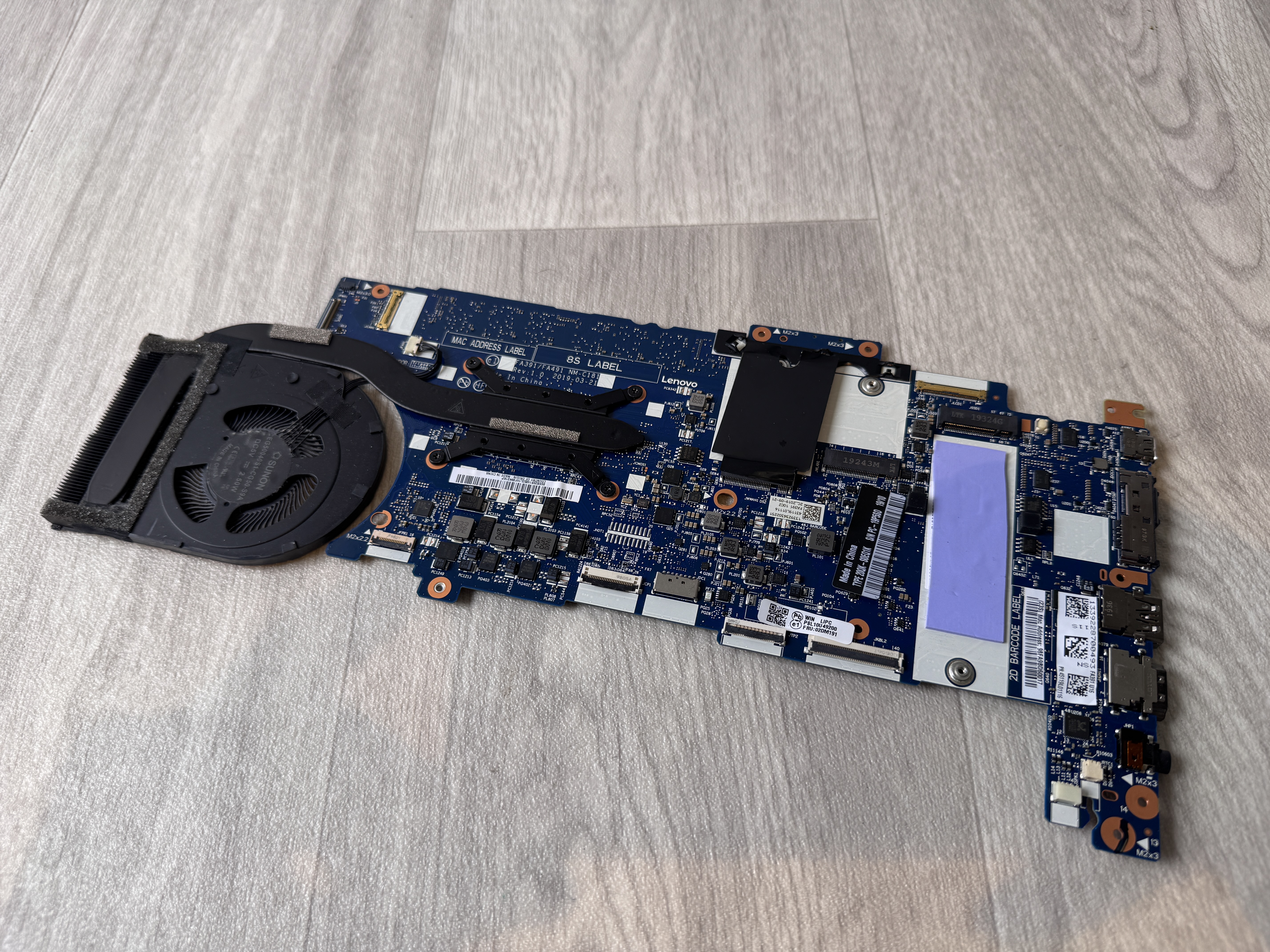 Original Lenovo 02DM191 Moderkort ThinkPad T495S Motherboard Ryzen 5 Pro 3500U 16GB 02DM191 