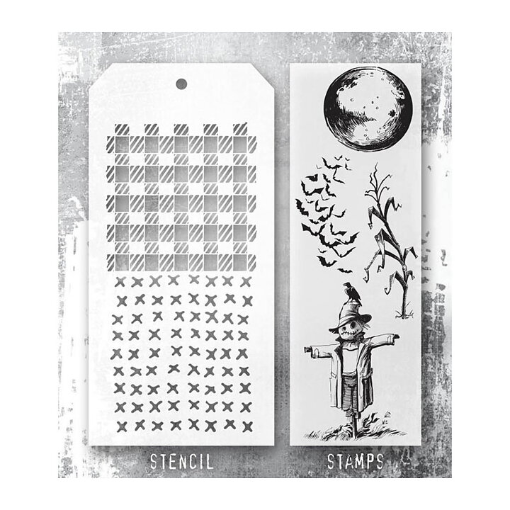 Tim Holtz Mixed Media Stamps & Stencil- Halloween Set 70