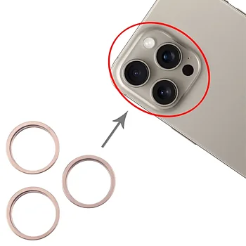 iPhone 16 Pro Max Bakre kameralins yttre skyddsring, 3-pack Guld - Original