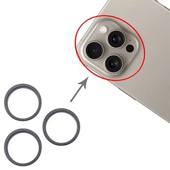 iPhone 16 Pro Max Bakre kameralins yttre skyddsring, 3-pack Svart - Original