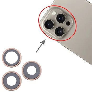 iPhone 16 Pro Max Kameralinsskydd, 3-pack  Guld - Original