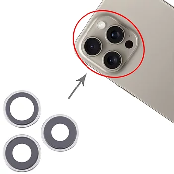 iPhone 16 Pro Max Kameralinsskydd, 3-pack Silver - Original