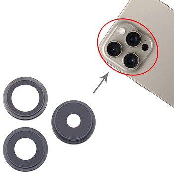 iPhone 16 Pro Max Kameralinsskydd, 3-pack Svart - Original