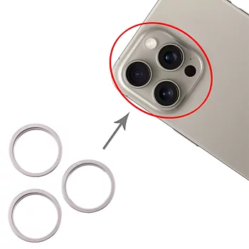 iPhone 16 Pro Max Bakre kameralins yttre skyddsring, 3-pack Titanium - Original