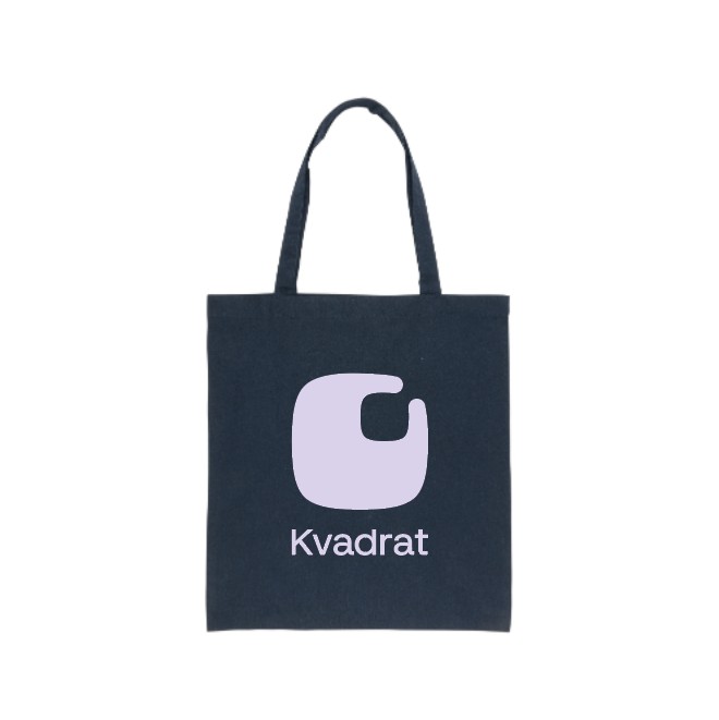 Shoppingkasse i återvunnen bomull 145gsm  BLÅ  
