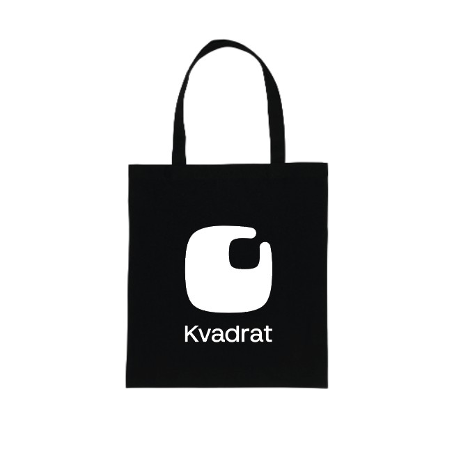 Shoppingkasse i återvunnen bomull 145gsm  SVART 