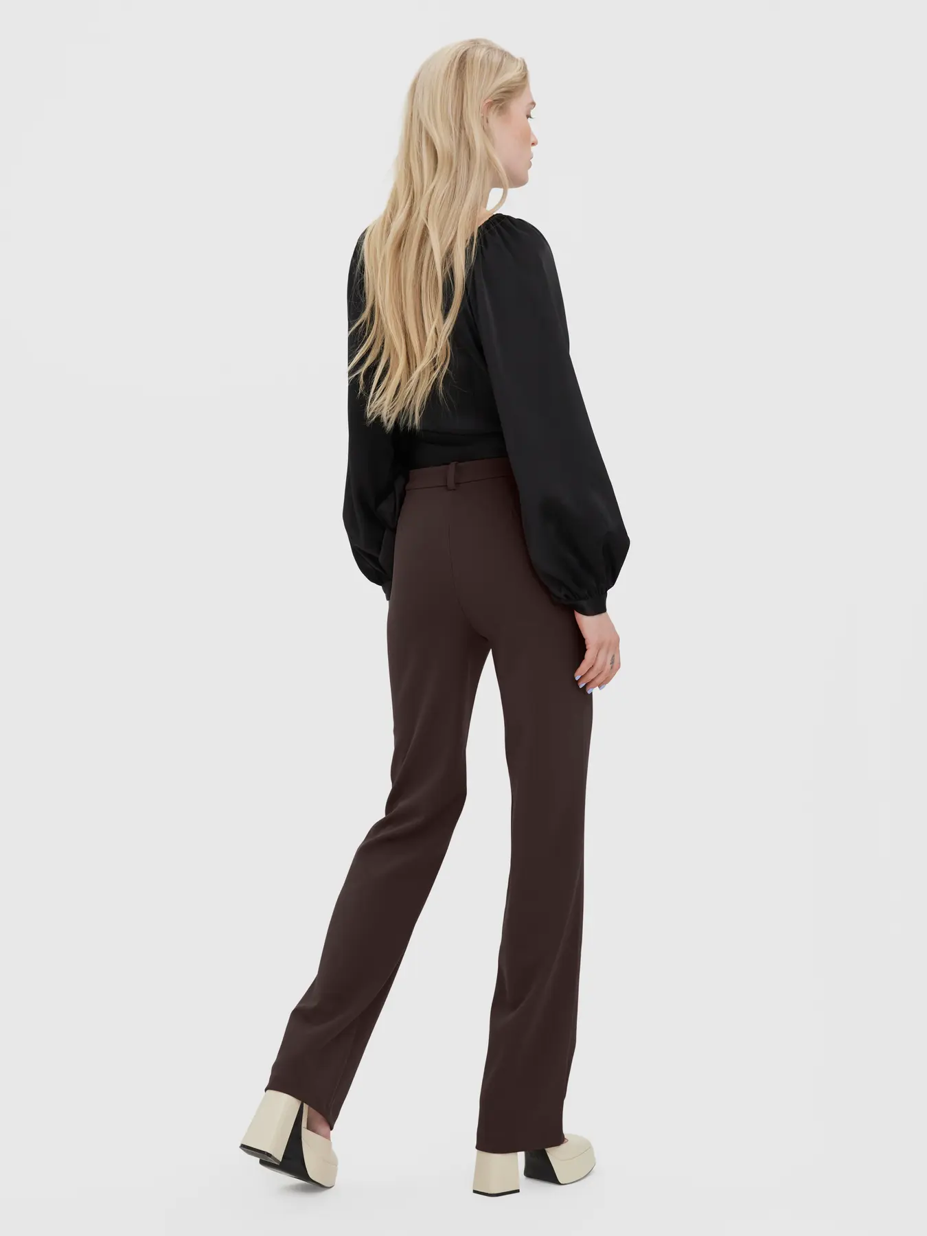 Vero Moda - Zamira Rak Byxa Brun - 2