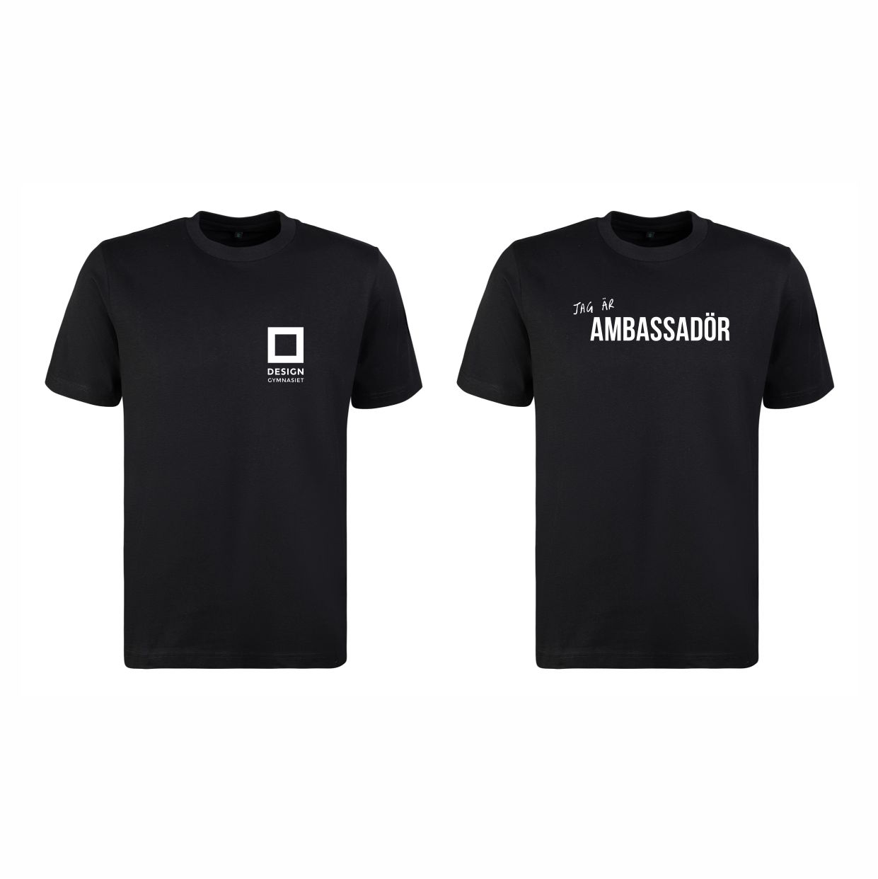 T-Shirt Ambassadör Unisex  Ekologisk Vit och Svart - 3