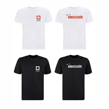 T-Shirt Ambassadör Unisex  Ekologisk Vit och Svart