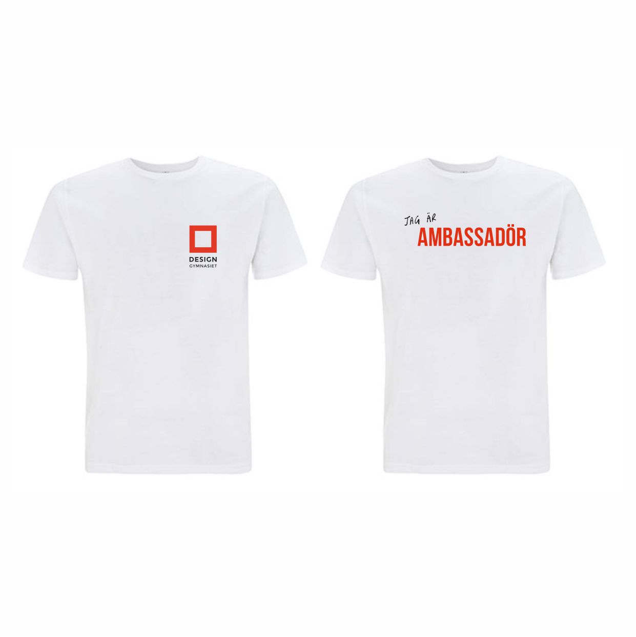 T-Shirt Ambassadör Unisex  Ekologisk Vit och Svart - 2