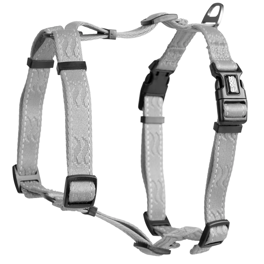 Selected by ZOO Harness Rufus H-harness adjustable, Gray - Various sizes