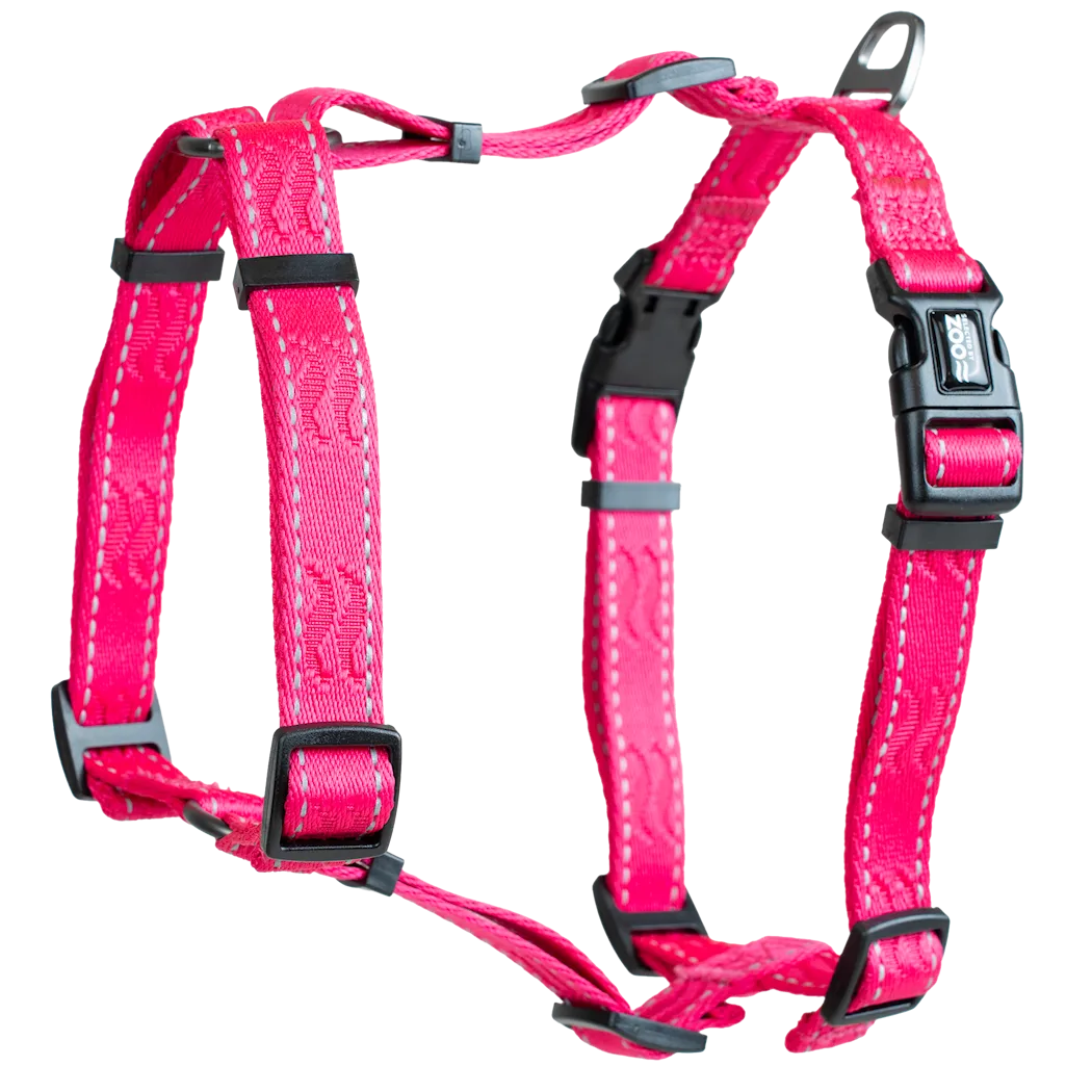 Selected by ZOO Harness Rufus H-harness adjustable, Pink - Various sizes